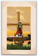 Winsch Back Postcard View Of Windmill Embossed c1910's Unposted Antique picture