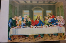 The Last Supper Jesus & Disciples Christian religions postcard VTG  picture