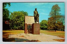 Decatur IL-Illinois, Statue of Stephen Decatur, Antique Vintage Postcard picture