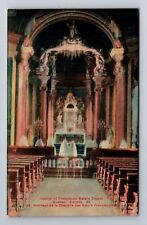 Quebec Canada, Interior Of Fransican Sisters Chapel, Antique, Vintage Postcard picture