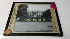HISTORIC Magic Lantern GLASS Slide QQE WHITE HOUSE OFFICIAL HOME OF PRESIDENT picture
