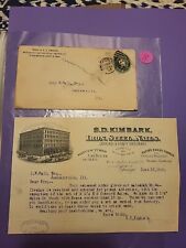 Postmarked 1889 Letter Chicago - Jacksonville,Illinois - S.D. KIMBARK, CARRIAGE picture