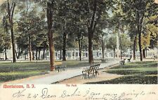 1906 Distant Stores beyond Park Morristown NJ post card picture