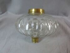 Vintage Antique Pre Loved Glass Duplex Oil Lamp Font ** CRACKED** picture