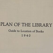 1940 Library Plan Map Book Location Vassar College Poughkeepsie New York picture