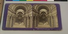 Interior St. Peter's Basilica Rome Italy J.A. Stereoview Photo picture