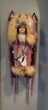 Native American Cradleboard - Numbered 94/500 - 23” Fur Leather Beaded Hanging picture