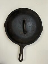 Vintage #8 K Wagner Ware Stylized Cast Iron and Lid 10 1/2