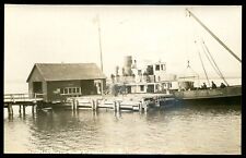 WOLFVILLE Nova Scotia 1910s Boat Landing High Tide. Real Photo Postcard picture