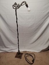 Antique Ornate Cast Iron WROUGHT IRON Bridge Arm Floor Lamp  54 1/2in. Tall #1 picture