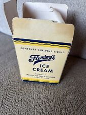 VINTAGE FLEMING’S ONE PINT ICE CREAM CONTAINER JACKSON MICHIGAN picture