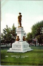 Early Postcard Paris, Texas TX Confederate Monument, Civil War JB20 picture