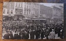 1906 Streetcar Trolley Dwntwn. COLUMBUS OH Ohio GREAT RPPC REAL Photo Post Card  picture