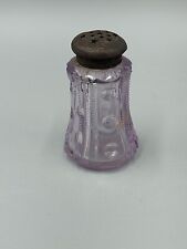 Vintage Purple Amethyst Glass Salt or Pepper Shaker  Star LID DAMAGED picture