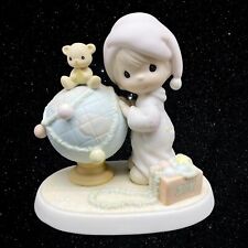 1991 Precious Moments May Your World Be Trimmed With Joy 5”T 4”W picture