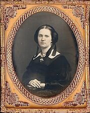 Southern Pretty Lady Identified Memphis, Tennessee 1/9 Plate Daguerreotype T385 picture