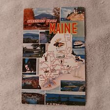 Greetings From Maine Vintage Postcard picture