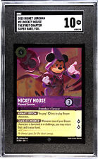 2023 Disney Lorcana #51 Mickey Mouse The First Chapter Super Rare Foil SGC GM 10 picture