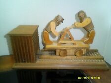 Vintage Animated Wood Railway Hand Car Musical I've Been Working On The Railroad picture