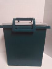 Vtge Tupperware Large Green Picnic Storage Container Lid Handle Tote picture