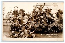 Detail Of Girondins Monument Bordeaux France USS Pittsburgh RPPC Photo Postcard picture