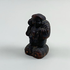 Daikoku Bizen Yaki Antique Japanese Ceramic Figure picture