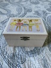 Vintage Children’s Musical Jewelry Box Girls In Tutu’s  Spinning Ballerina picture