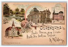 1899 Greetings from Oldenburg Germany Antique Posted Multiview PMC Postcard picture