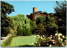 Postcard - Castle view at the river - Heimbach, Germany picture