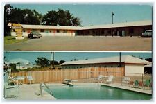 c1950's Arrow Motel And Pool Guthrie Oklahoma OK Dual View Vintage Postcard picture