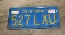 California License Plate | 1970s *Vintage* Passenger Vehicle Blue/Yellow picture