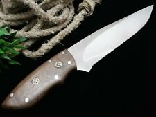 RARE  HANDMADE HUNTING SURVIVAL KNIFE BOWIE WOOD GRIP  SHEATH picture