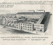 Gloucester Massachusetts Success Maker Of Steel Refrigerators Invoice Antique picture