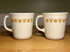 Vintage Corning Coffee Cup Butterfly Gold - (SET OF TWO) picture