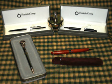 2 Franklin Covey Ball Point Pens, 1 wood Pen, & Looney Tune Taz Pen picture