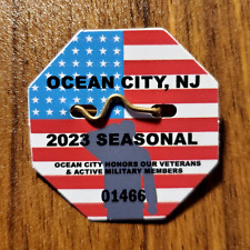 2023 Ocean City NJ Seasonal Beach Tag Badge Honors Our Military OC New Jersey picture