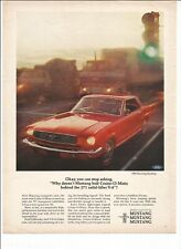 Original 1966 Ford Mustang vintage print ad:  