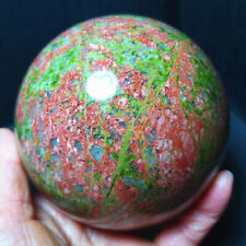 1321G95mm Natural Polished Red and green Agate Crystal Sphere Ball Healing A2091 picture
