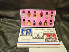 LES BEAUX PARFUM DE FRANCE:  BOXED SET OF MINIATURE PERFUME BOTTLES Read  picture
