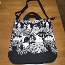 Moomin Tote Bag 2 Way Black White Limited Vintage Rare Japan Size 38×39×11cm picture