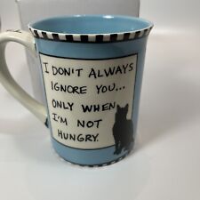 Cool Cat Blue And White 16 Oz Coffee Tea Mug The Persnickety Kitty Cup New picture