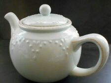 Vintage Signature Room Creative Now Then Celadon Porcelain Embossed Teapot picture