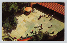 Postcard Hollywood California Graumans Chinese Theatre Courtyard People View CA picture