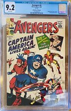 Avengers 4 Golden Record Reprint CGC 9.2 WP 1st Silver Age Captain America CLEAN picture