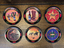 Budweiser Tip Coaster Trays Western Theme Complete Set Of Six picture