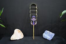 Double-faced Hathor Copper Sistrum with Gemstones Ankh key and Gemstone Wings picture