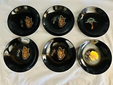 Couroc of Monterey California Vintage Mid Century Modern Inlayed 6 Bowls Plates picture