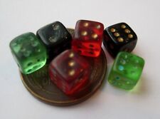 VINTAGE Miniature Tiny CZECH GLASS DICE Lot of 3 Pairs picture