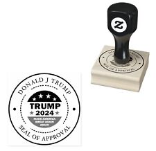 DJT Seal Of Approval TRUMP MAGA 2024 Wooden Stamp + (4) Mugshot Seals/Stickers  picture
