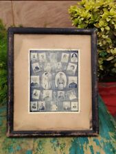 1920's Indian Vintage B/W Man's Photo Collage Picture Print Framed Hanging Decor picture